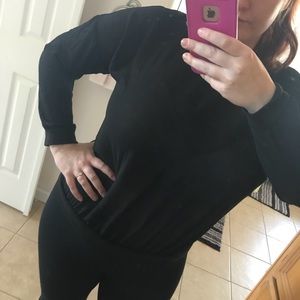 Torrid Sheer Black Top with Banding